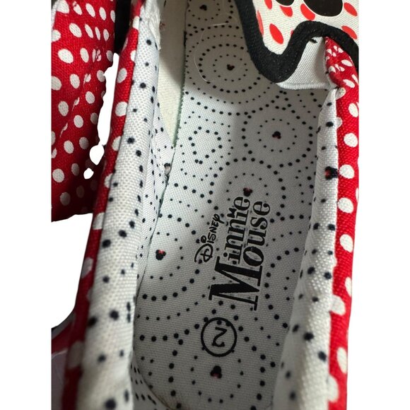 Disney Minnie Mouse Canvas Slip-On Shoes For Girl's Size 2 NWOT - Picture 11 of 11